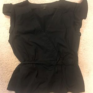 J crew size 12 black mock wrap side zip